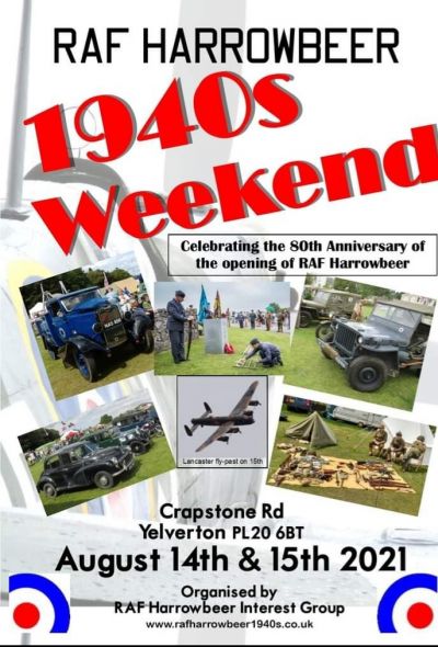 RAF Harrowbeer 1940s Weekend 14th &amp;amp; 15th August 2021